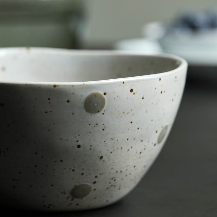 Dots bowl Ø12 cm, White-green dots House Doctor