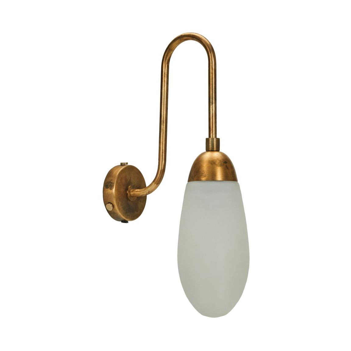 House Doctor Drop wall lamp Antique brass | Scandinavian Design | Wall lights | Gold-coloured