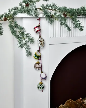 Drum Christmas hanging 3 pieces - Blue, green, dusty red - House Doctor