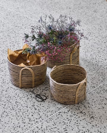 Dungi low storage baskets 3-pack - Black-natural - House Doctor