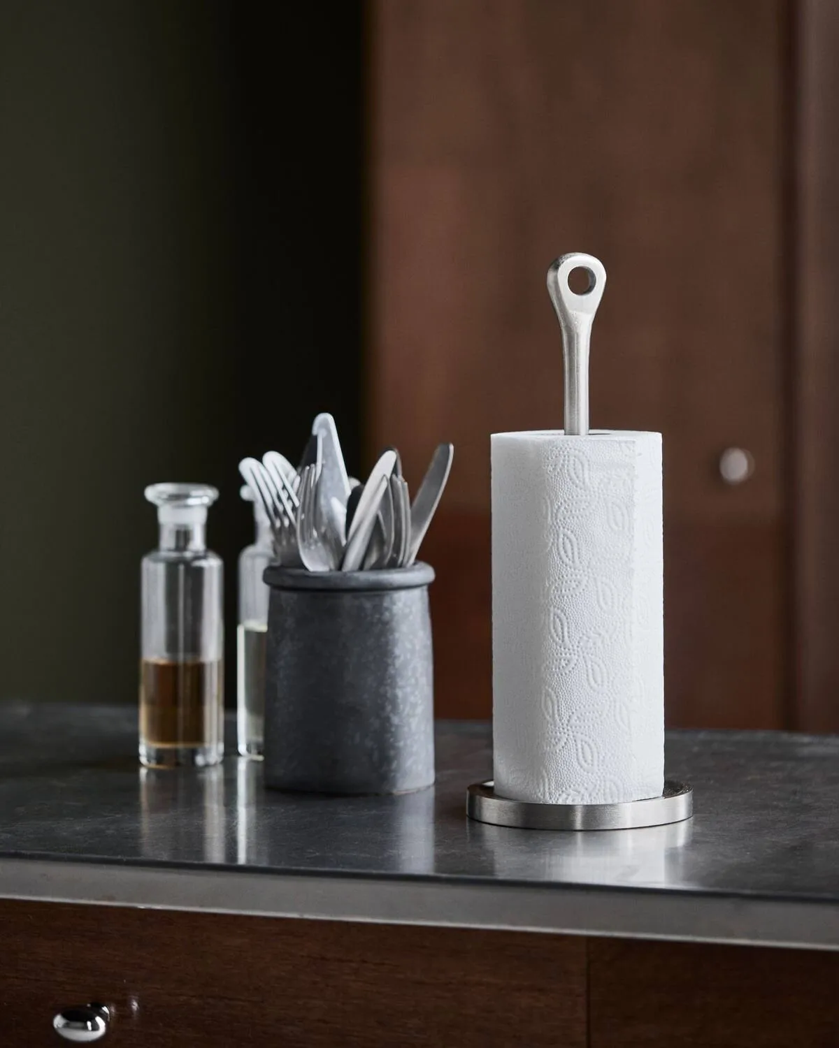 Eden kitchen roll holder, Brushed silver colour, 35.5 cm House Doctor