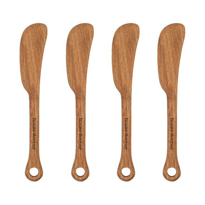 House Doctor Eya butter knife 4-pack Acacia