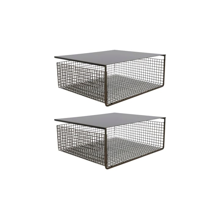 Fari metal basket 30x35 cm 2-pack - Black - House Doctor