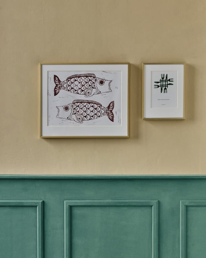 Fish wall art painting 40x50 cm, Burgundy House Doctor
