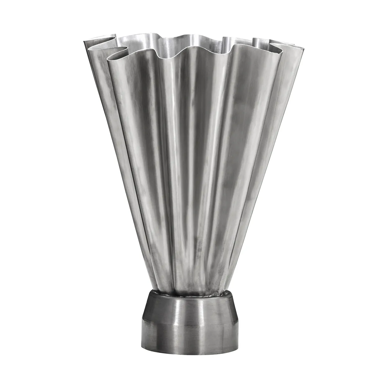 House Doctor Flood vase Ø23 cm Brushed silver | Scandinavian Design | Vases | Silver-coloured