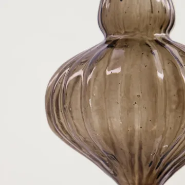 Fluted Christmas bauble Ø6.5 cm 2 pieces - Amber - House Doctor