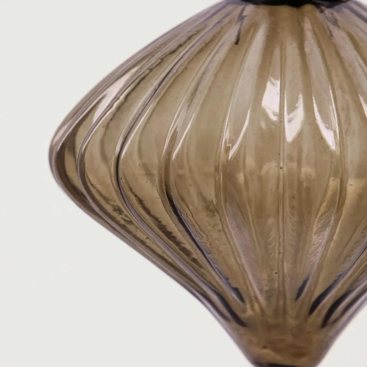 Fluted Christmas bauble Ø6.5 cm 2 pieces, Amber House Doctor