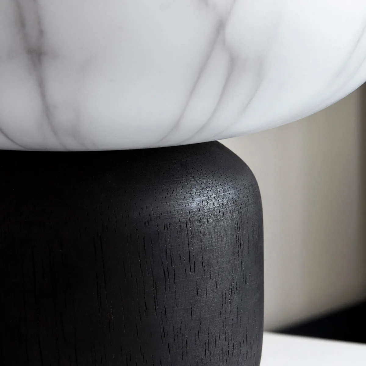 Fog lantern black and white marble, 20 cm House Doctor