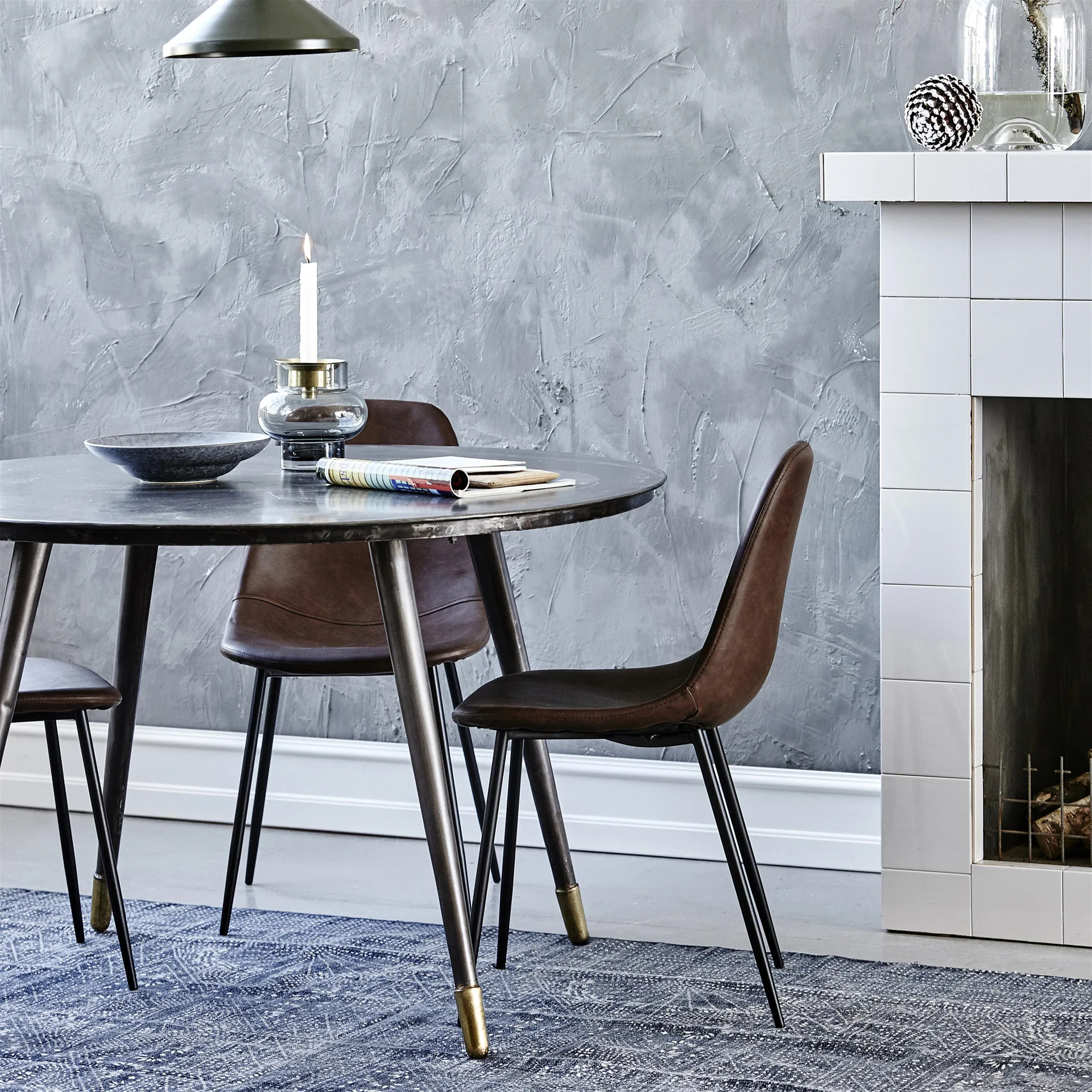 Found chair pleather, Brown House Doctor