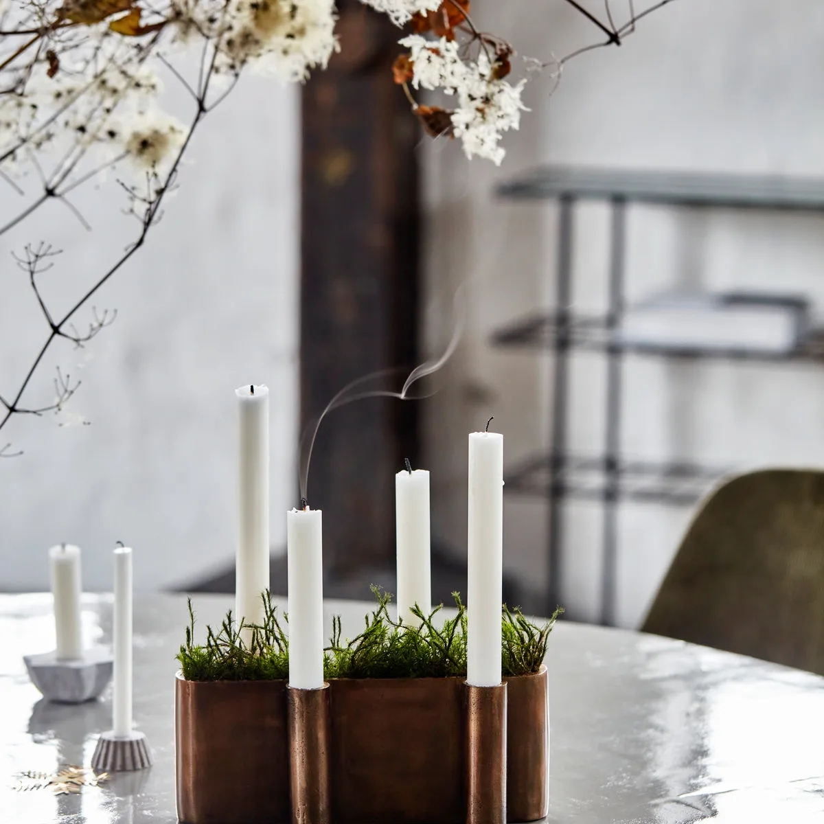 Four advent candle oval, Antique brass House Doctor