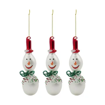 Frosty Christmas decoration 15.9 cm 3-pack - White - House Doctor