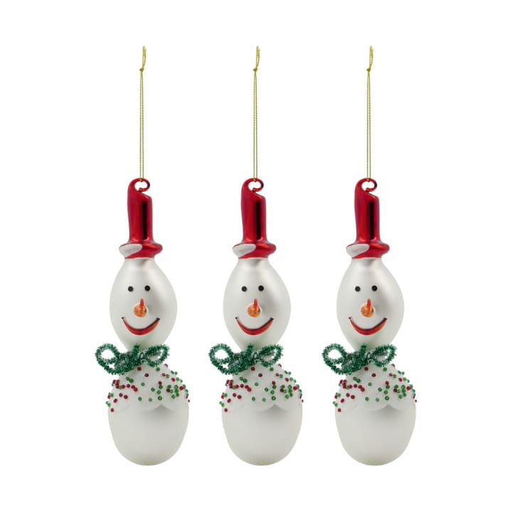 Frosty Christmas decoration 15.9 cm 3-pack, White House Doctor