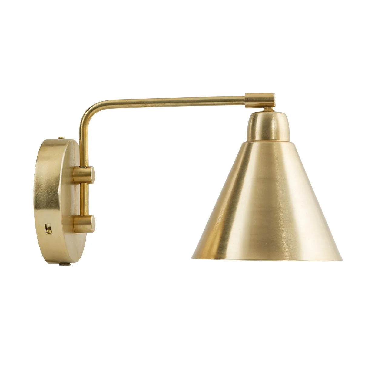 House Doctor Game wall lamp brass small, 30 cm | Scandinavian Design | Wall lights | Gold-coloured