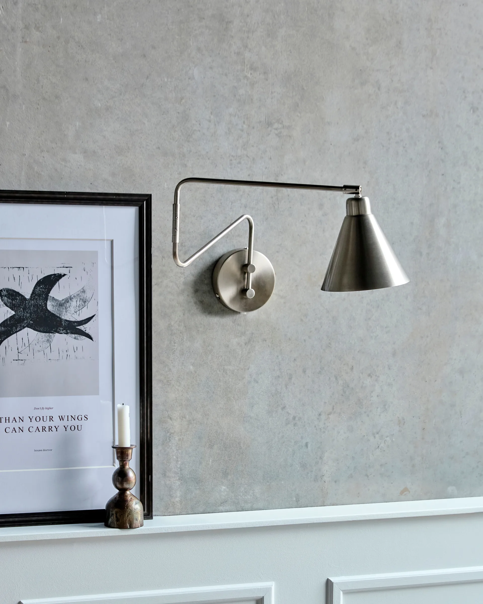 Game wall lamp brushed silver, Large, 76 cm House Doctor