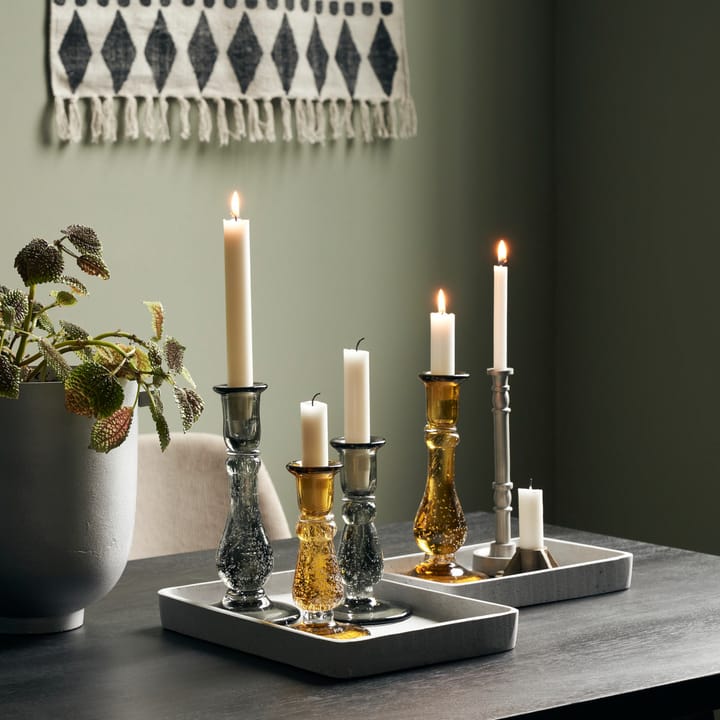 Glee candle sticks 16 cm - grey - House Doctor