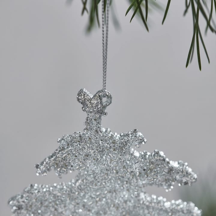 Gliz Christmas decoration 10.5 cm 3-pack - Silver glitter - House Doctor