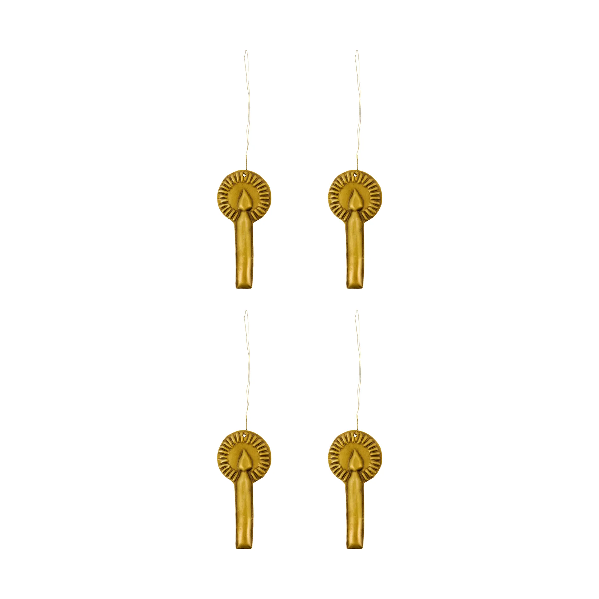 Glory Christmas hanging ornament 4-pack, Antique brass House Doctor