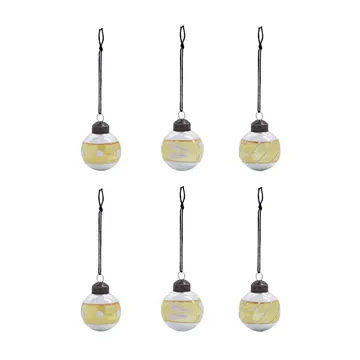 Glowi Christmas tree bauble Ø4 cm 6-pack - Gold - House Doctor