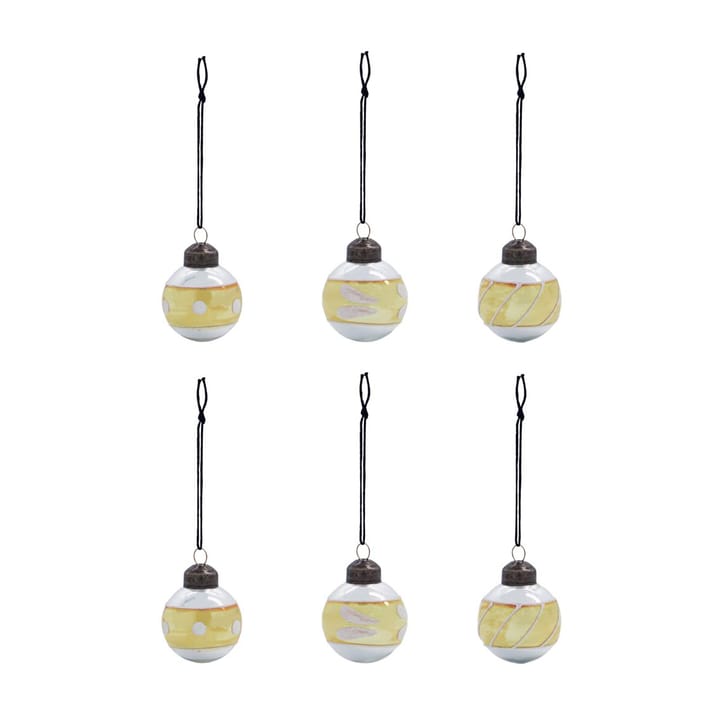 Glowi Christmas tree bauble Ø4 cm 6-pack - Gold - House Doctor