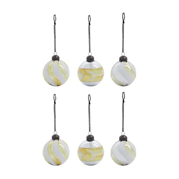 Glowi Christmas tree bauble Ø6 cm 6-pack - Gold - House Doctor