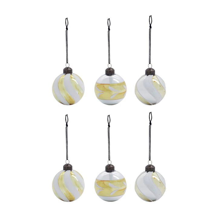 Glowi Christmas tree bauble Ø6 cm 6-pack - Gold - House Doctor
