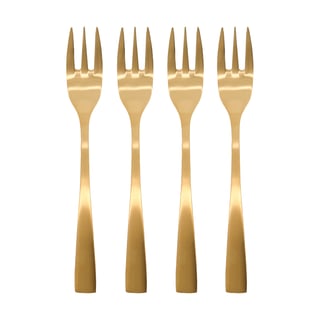 House Doctor Golden cake fork 4-pack Golden