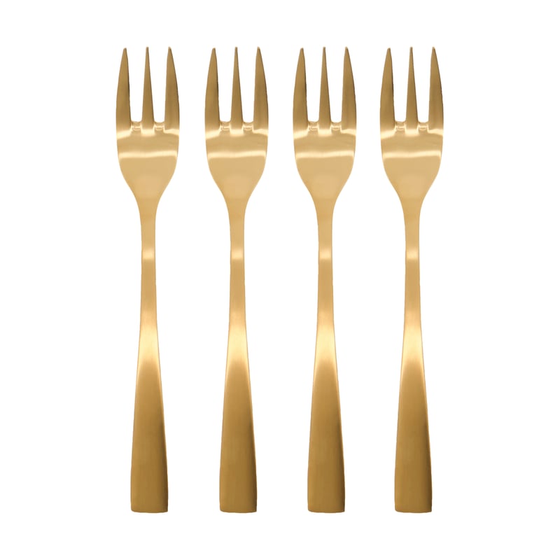 House Doctor Golden cake fork 4-pack Golden