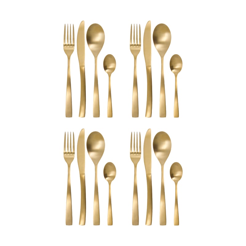 House Doctor Golden cutlery set 16 pieces Golden