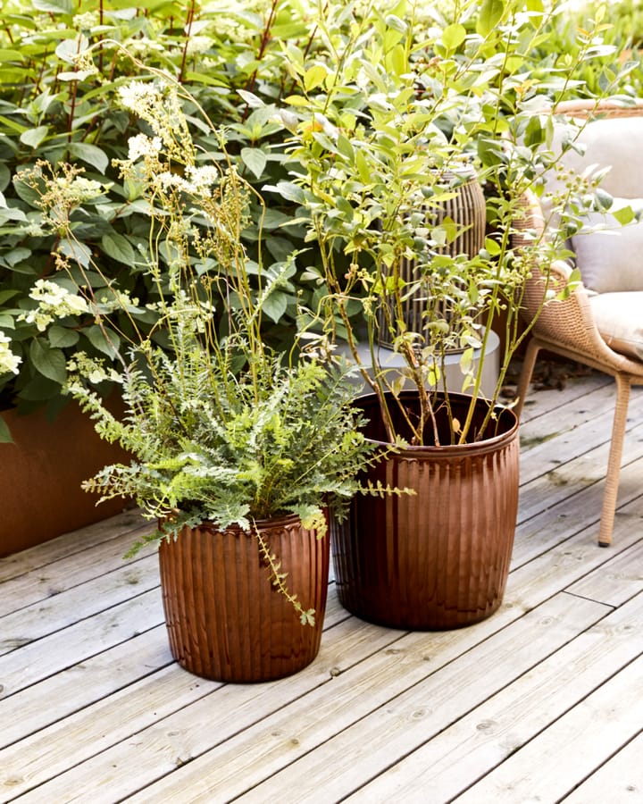 Groove planter 2 parts small, Brown House Doctor