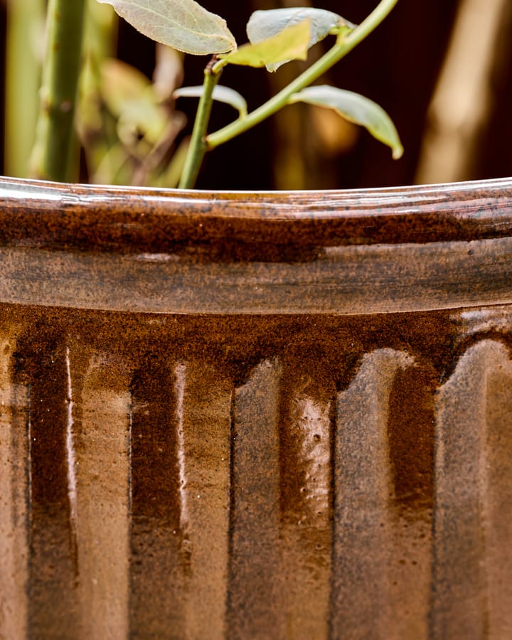 Groove planter 2 parts small, Brown House Doctor