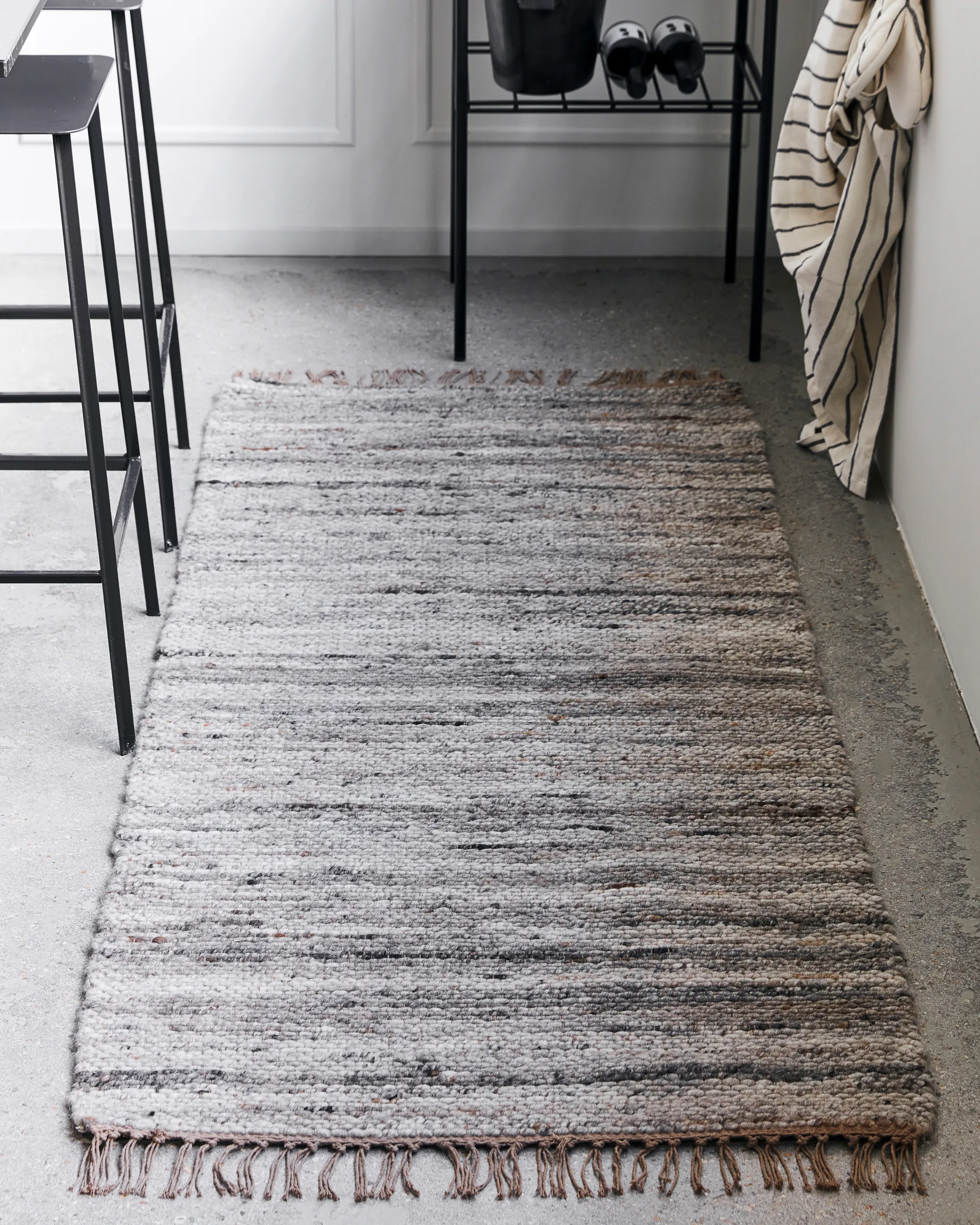 Hafi rug 80x200 cm, Grey-brown House Doctor
