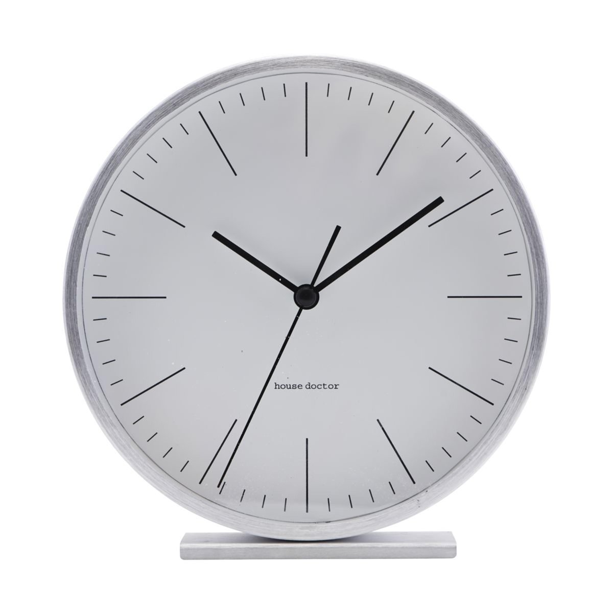 House Doctor Hannah table-top clock 15 cm silver | Scandinavian Design | Mantel & table clocks | Silver-coloured