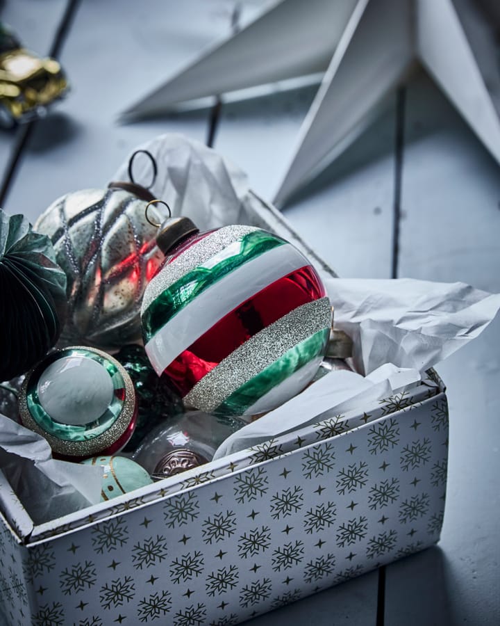 Happy Christmas tree bauble Ø8 cm 4-pack, Multi House Doctor