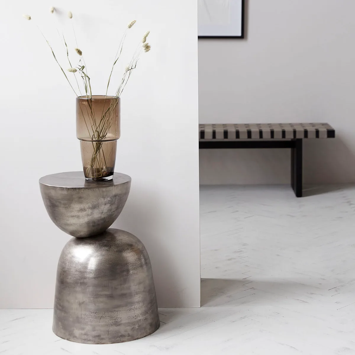 Heena side table, silver House Doctor