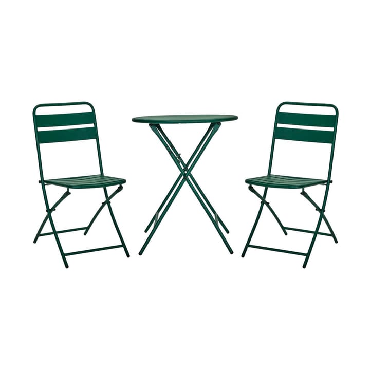 Helo coffee set with 2 chairs, Dark green House Doctor
