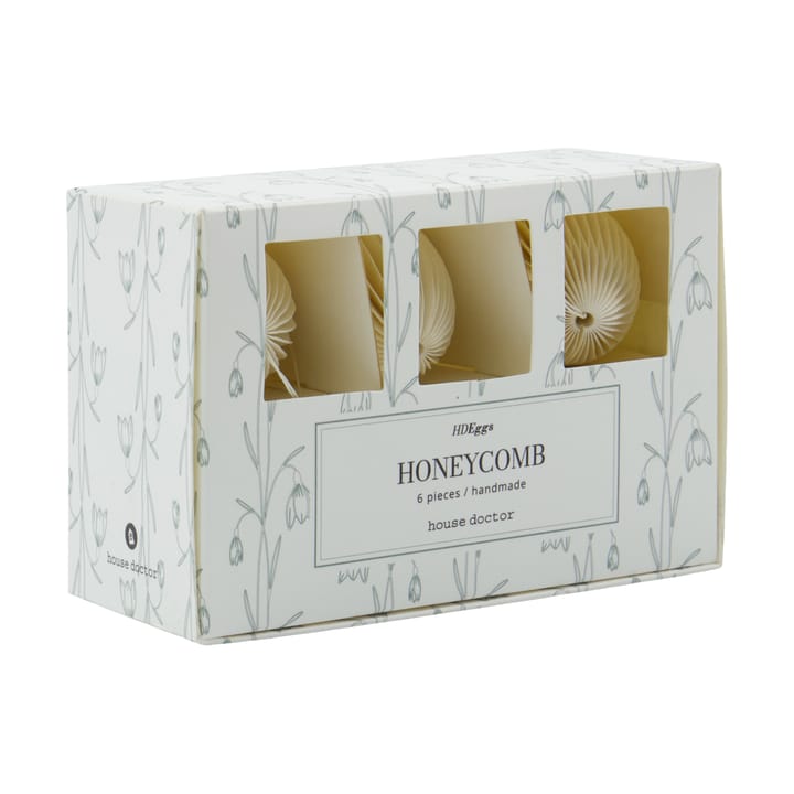 Honeycomb Easter eggs 6-pack, Off-white House Doctor