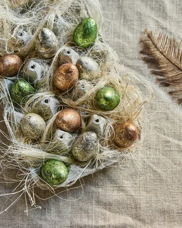 House Doctor egg Easter hanging 12 pieces - Green, Pink, Off-white - House Doctor