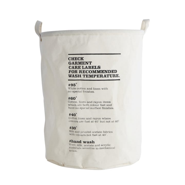 House Doctor laundry bag wash instructions - black-white - House Doctor