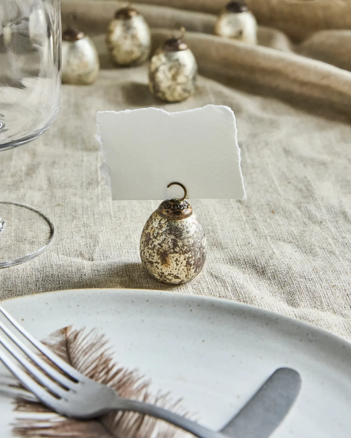 House Doctor place card holders, 6-pack, Silver finish House Doctor