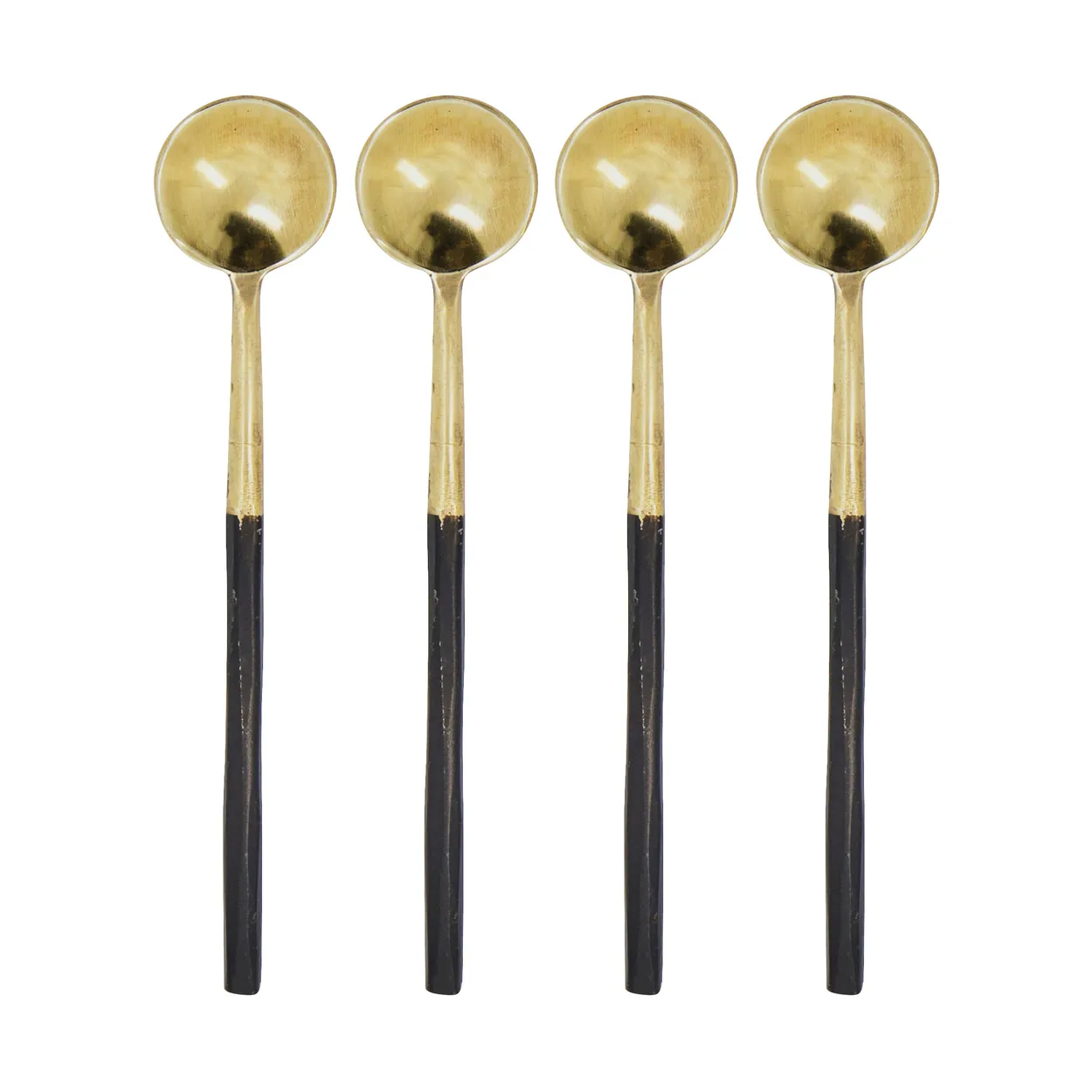 House Doctor spoon 4-pack Antique brass | Scandinavian Design | Table cutlery | Gold-coloured