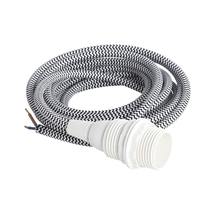 House Doctor textile cord E14 - black and white - House Doctor
