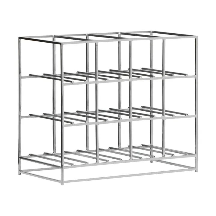 House Doctor wine rack 12 bottles 41x35 cm - Silver finish - House Doctor