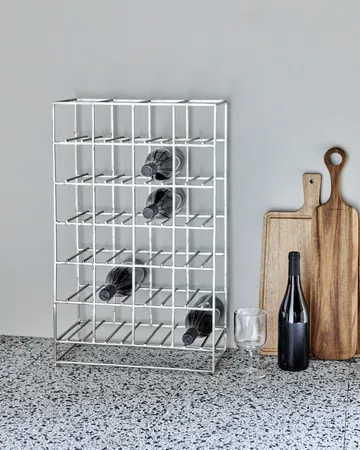 House Doctor wine rack 24 bottles 41x67 cm - Silver finish - House Doctor