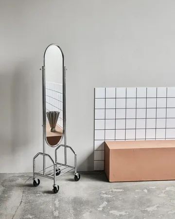 Image floor mirror - Silver finish, 53.5x35.5x179.5 cm - House Doctor