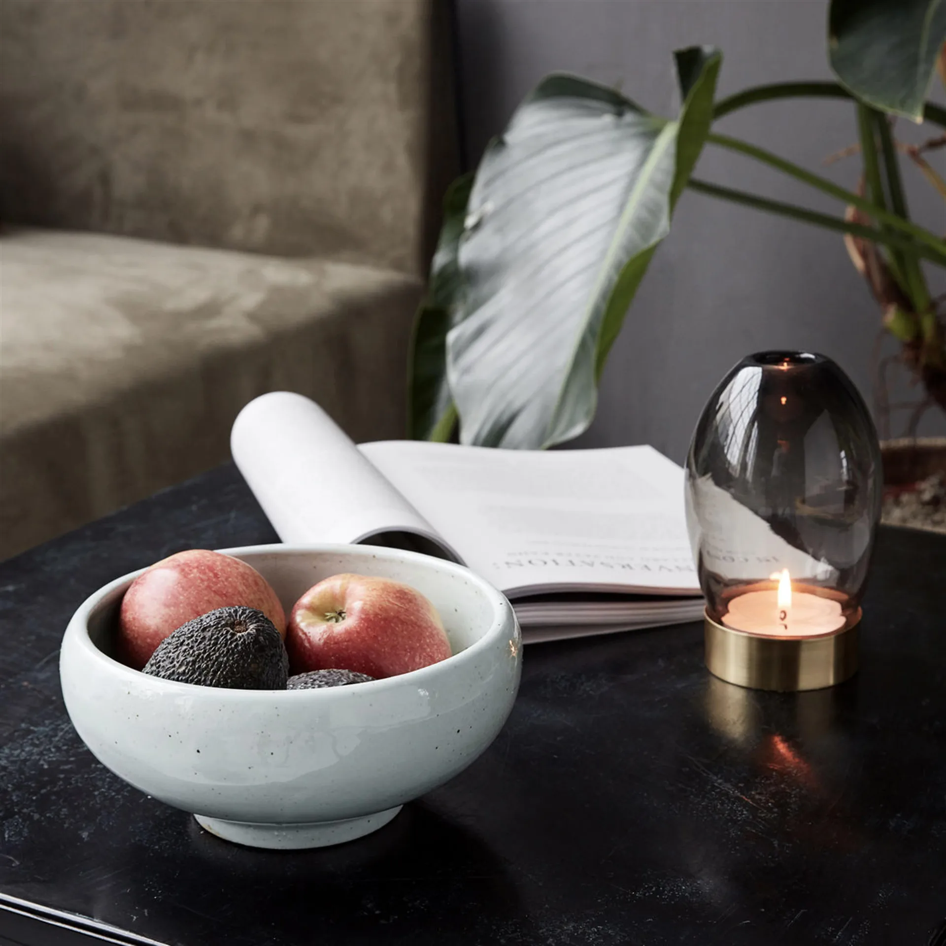 Ivory serving bowl, 19 cm House Doctor