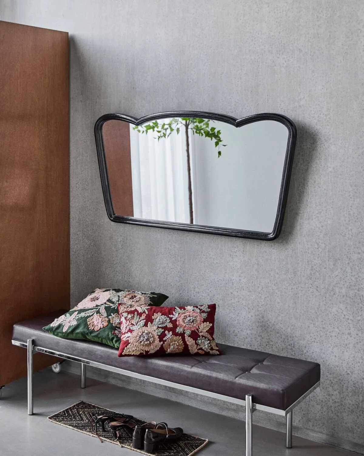 Jamp wall mirror, Black, 127x65 cm House Doctor