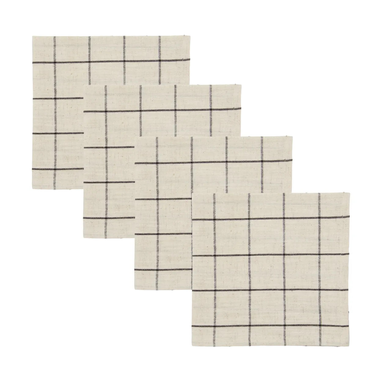 House Doctor Join cloth napkin 40x40 cm 4-pack Black-off white