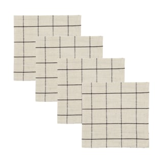 House Doctor Join cloth napkin 40x40 cm 4-pack Black-off white