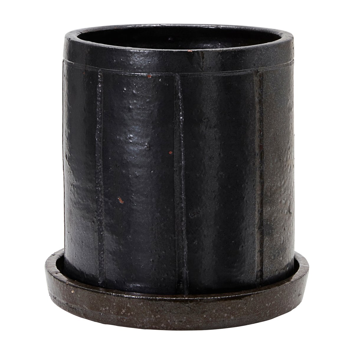 House Doctor Julian flowerpot with saucer o22 cm Brown