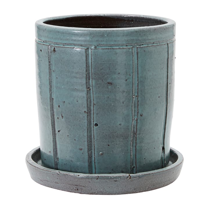 Julian flowerpot with saucer Ø22 cm - grey-green - House Doctor